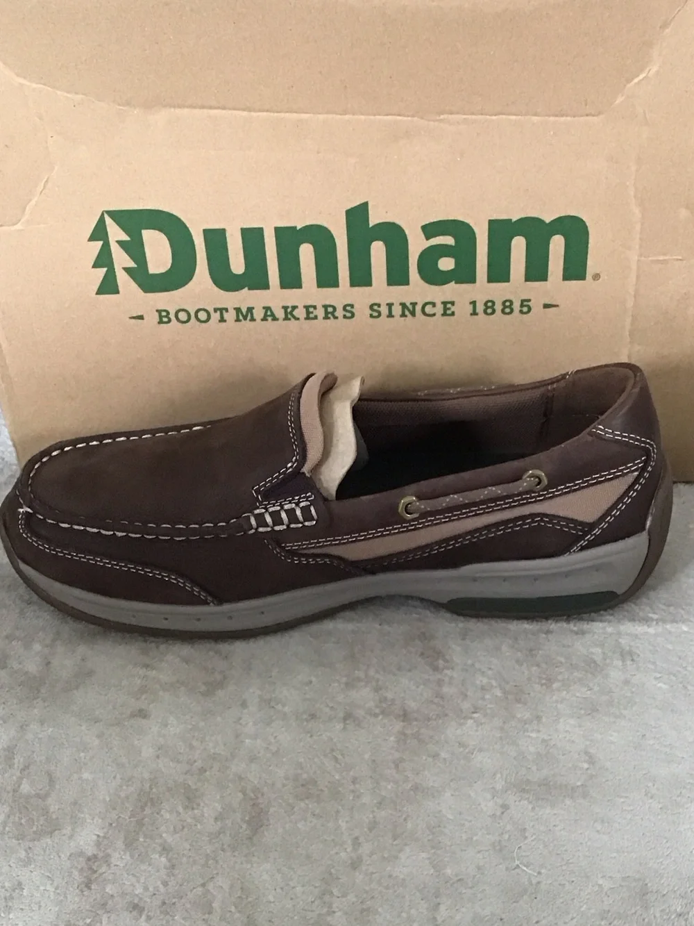 Dunham Men's Captain Venetian Dark Brown Slip-On Casual Moc Toe Shoe